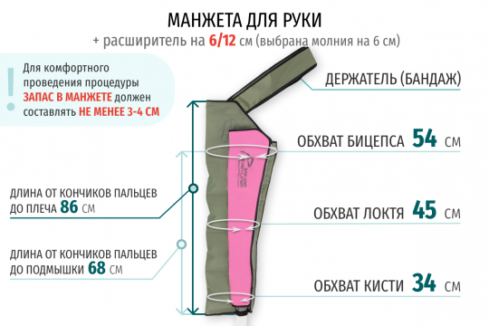Аппарат для прессотерапии Seven Liner Zam-02 ARM (манжета для руки) - 3